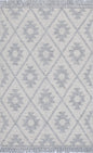 Diego Geometric Grey Wool Rug - DIEG04