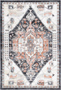 Estate Fair Field Traditional Black Rug