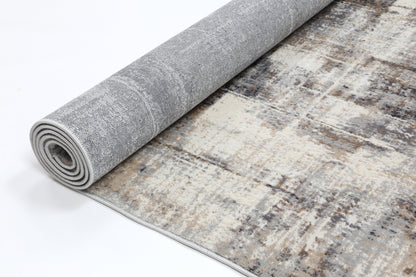Expressions Beige Grey Modern Rug - EX07