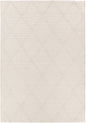 Goa Lattice Wool Blend Cream Rug (No Tassel)
