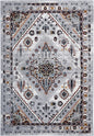 Oporto Santos Grey & Rust Traditional Soft Rug