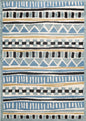 Piccolo Blue and Yellow Tribal Kids Rug