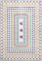 Piccolo Multi Colour and Pink Polka Dot Love Heart Kids Rug