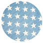 Piccolo Blue and White Stars Kids Round Rug