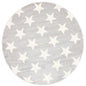 Piccolo Charcoal and White Stars Kids Round Rug