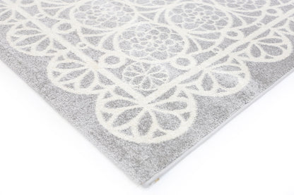 Piccolo Grey and White Doily Kids Rug