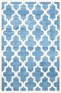 Piccolo Blue and White Lattice Pattern Kids Rug