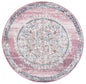 Salsa Hollow Medalion Transitional Blush Round Rug