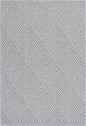 Vanuatu Kini Grey Geometric Flatweave Rug