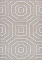 Vanuatu Lui Beige Geometric Flatweave Rug