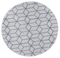 Vanuatu Greenslade Charcoal Geometric Round Flatweave Rug