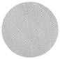 Vanuatu Menapi Ash Geometric Round Flatweave Rug