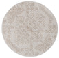 Vanuatu Waita Beige Tribal Round Flatweave Rug