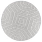 Vanuatu Suri Ash Geometric Round Flatweave Rug