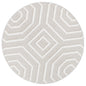 Vanuatu Lui Beige Geometric Round Flatweave Rug